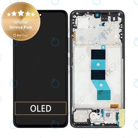 Xiaomi Redmi Note 14 5G 24094RAD4G - LCD zaslon + steklo na dotik + okvir (Midnight Black) - 56002000O1700 Genuine Service Pack