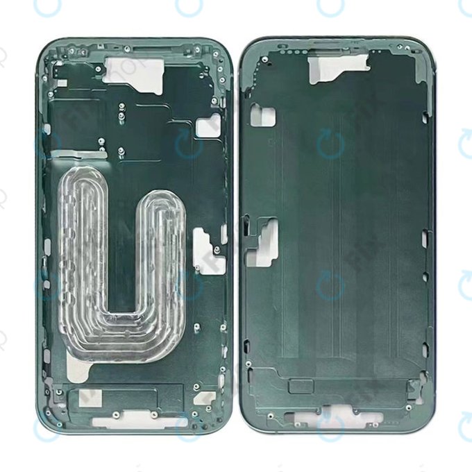 Apple iPhone 16 - Srednji okvir + Gumbi za vklop + Glasnost (Teal)