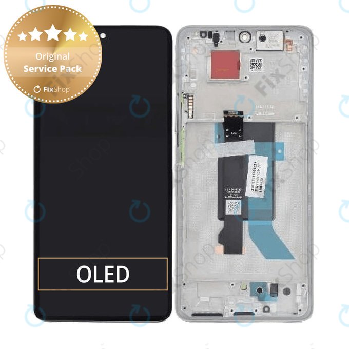 Xiaomi Poco X7 24095PCADG - LCD zaslon + steklo na dotik + okvir (Silver) - 5600030O16P00 Genuine Service Pack