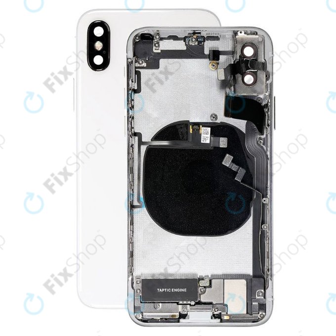 Apple iPhone XS - Zadnje ohišje z majhnimi deli (Silver)