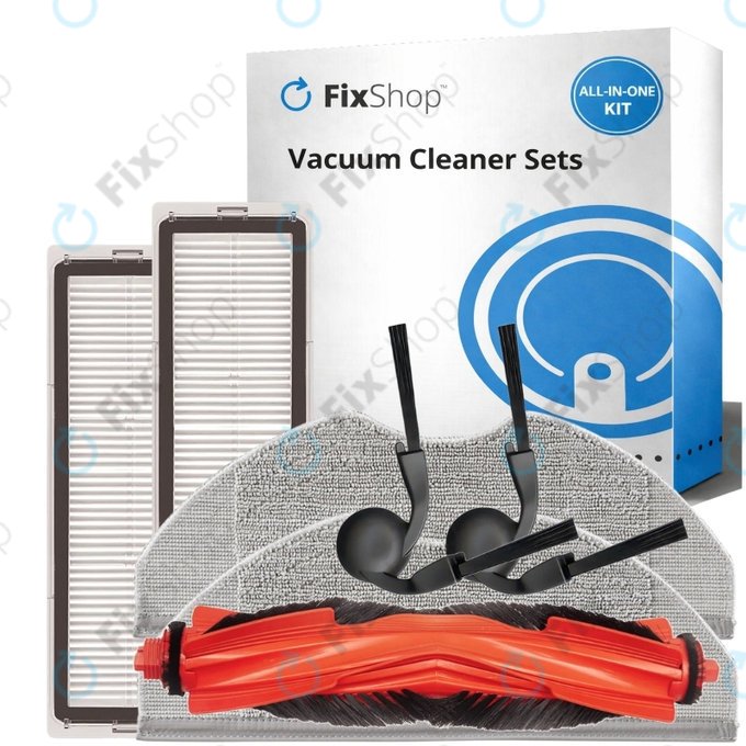 Komplet nadomestnih delov za Xiaomi Robot Vacuum S40 (1x Glavna krtača, 2x Filter, 2x Stranska krtača, 2x Krpa za brisanje)