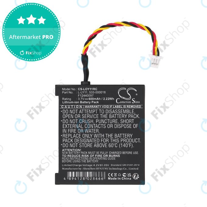 Baterija za Logitech G930, 600mAh, Li-Ion, 3.7V, L-LY11, HQ