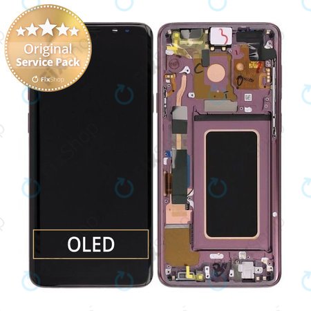 Samsung Galaxy S9 Plus G965F, G965FD - LCD zaslon + steklo na dotik + okvir (Lilac Purple) - GH97-21691B, GH97-21722B, GH97-21692B Genuine Service Pack