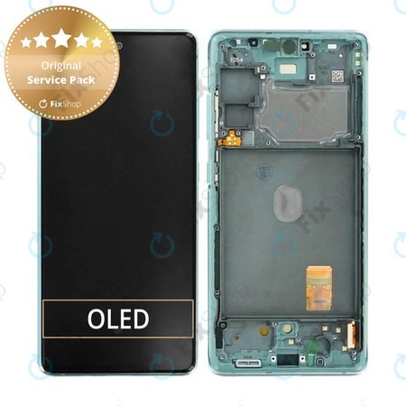 Samsung Galaxy S20 FE G780F - LCD zaslon + steklo na dotik + okvir (Cloud Mint) - GH82-24220D, GH82-31328D, GH82-31329D, GH82-24219D Genuine Service Pack