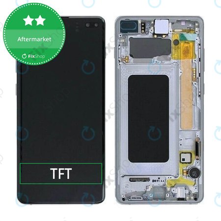 Samsung Galaxy S10 Plus G975F - LCD zaslon + steklo na dotik + okvir (Prism Black) TFT