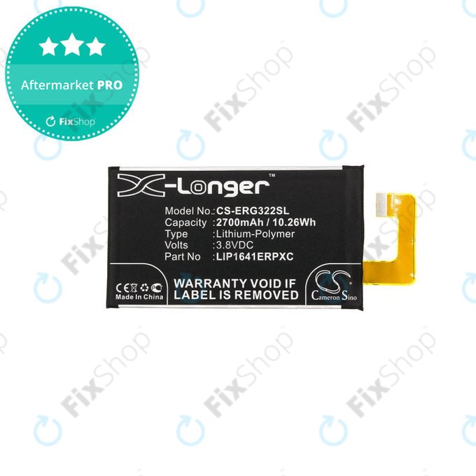 Baterija za Sony Xperia XA1 Ultra G3221, 2700mAh, Li-Pol, 3.8 V, LIP1641ERPXC, HQ