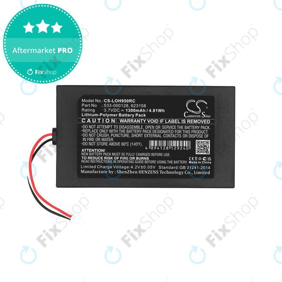 Baterija za Logitech Harmony 9, 1300mAh, Li-Pol, 3.7V, 533-000128, HQ