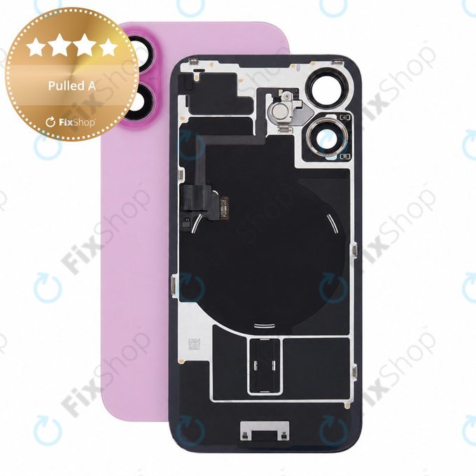 Steklo zadnjega ohišja za iPhone 16, Pink, Pulled A