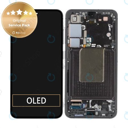 Samsung Galaxy S24 S921B - LCD zaslon + steklo na dotik + okvir (Onyx Black) - GH82-33287A Genuine Service Pack