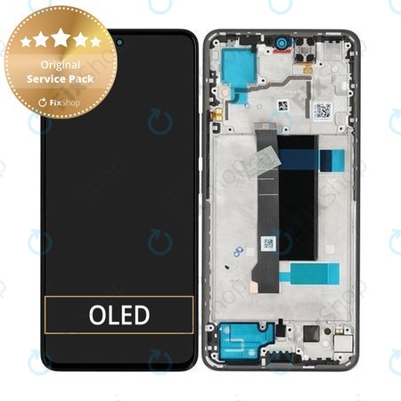 Xiaomi Redmi Note 13 Pro 5G - LCD zaslon + steklo na dotik + okvir (Midnight Black) - 5600020N1600 Genuine Service Pack