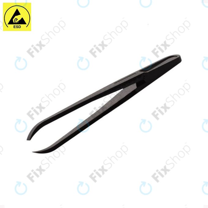 Plastična antistatična pinceta s tanko ukrivljeno konico