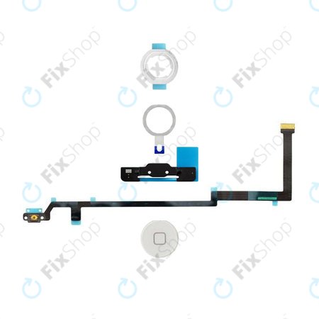 Apple iPad Air - Gumb Domov + Flex kabel + držalo + plastični obroč + tesnilo (White)