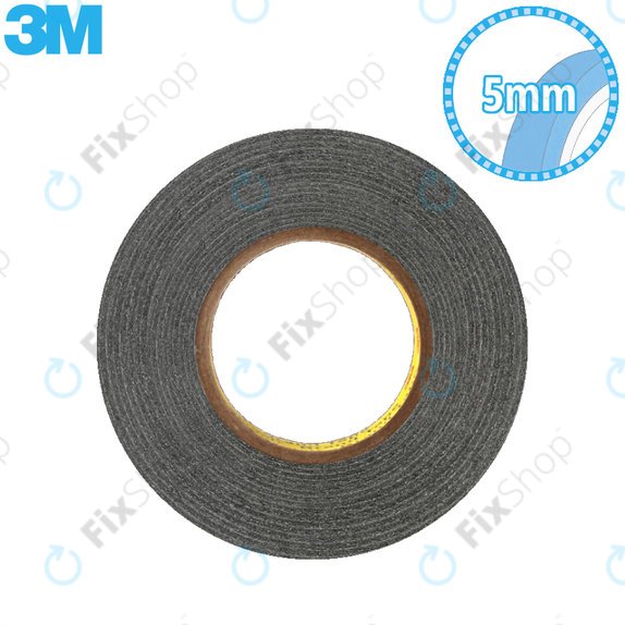 3M - Dvostranski lepilni trak - 5mm x 50 m (črn)