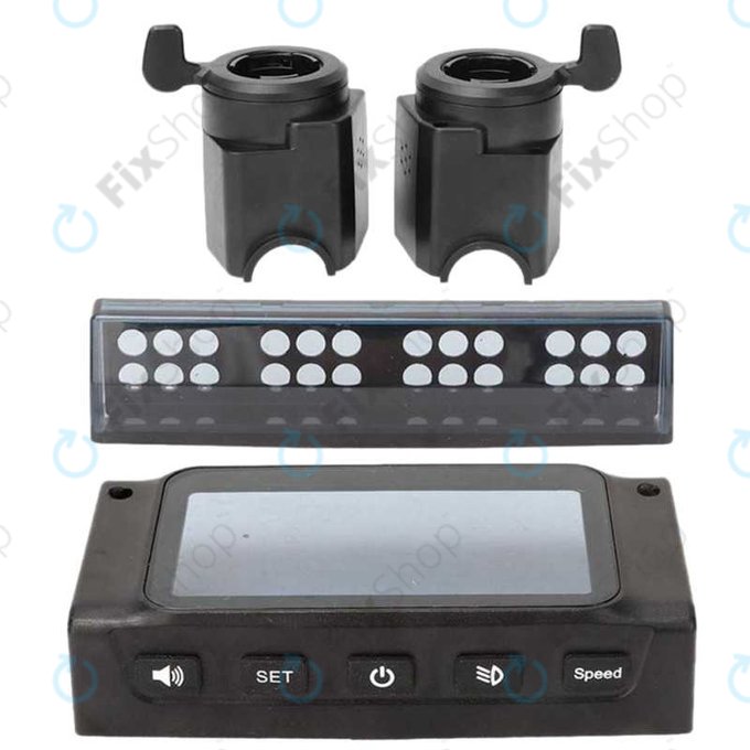 Kugoo S1, S1 Pro, S2, S3 - Komplet armaturne plošče (plastični pokrov zaslona, ročica za plin, zavore, pokrov LED luči)