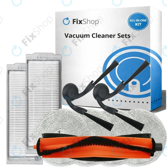 Komplet nadomestnih delov za Xiaomi Robot Vacuum S40 Pro (1x Glavna krtača, 2x Filter, 2x Stranska krtača, 4x Krpa za brisanje)