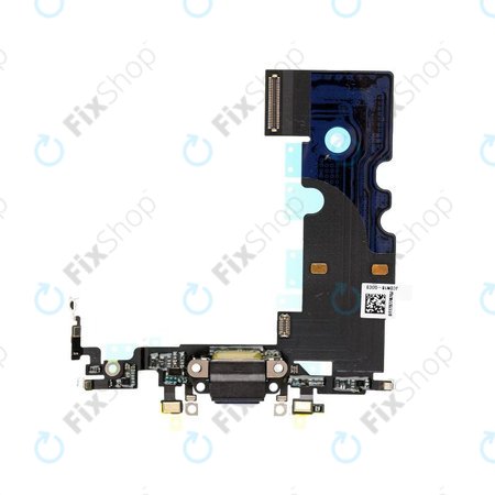 Apple iPhone 8 - Konektor za polnjenje + Flex kabel (Black)