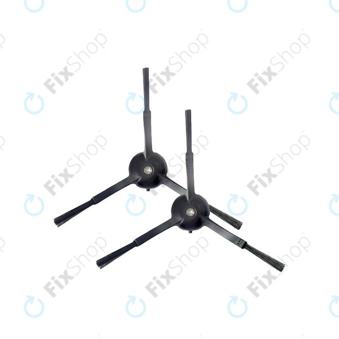 Xiaomi Mi Robot Vacuum Mop-series, Roborock-series, Xiaowa-series - Stranska krtača (Črna) - 2 kosa