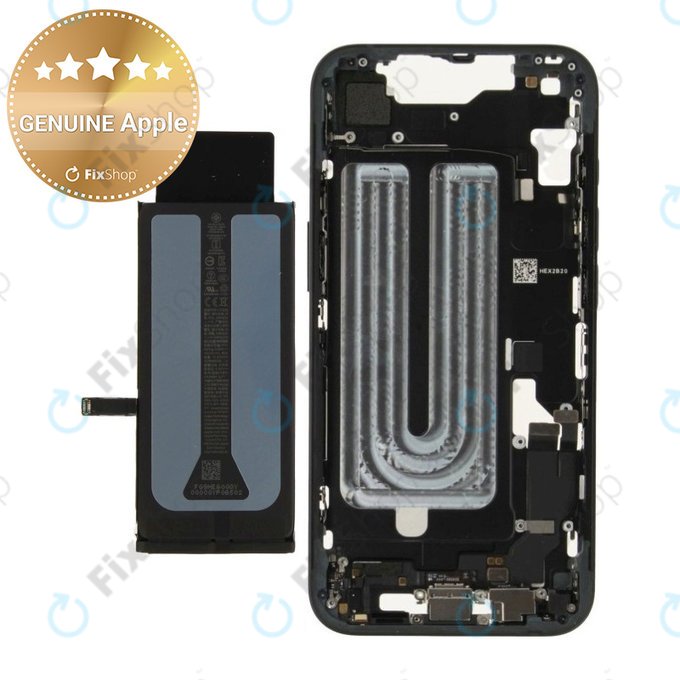 Srednji okvir z baterijo za iPhone 16e | Black | ZD076-00697 | Genuine Apple