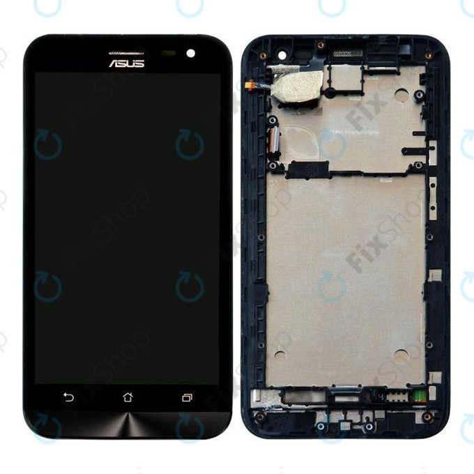 Asus Zenfone 2 Laser ZE500KL - LCD zaslon + steklo na dotik + okvir (Black/Ceramic) - 90AZ00E0-R20010 Genuine Service Pack