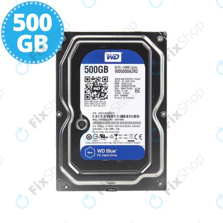WD Blue - HDD 3,5" 500GB (7200RPM, predpomnilnik 64MB, 6GB/s) - WD5000AZRZ
