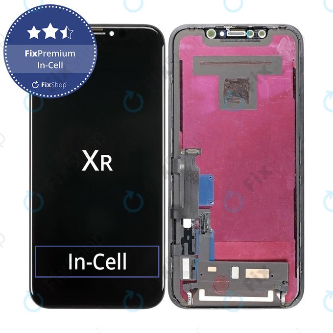 Apple iPhone XR - LCD zaslon + steklo na dotik + okvir In-Cell FixPremium