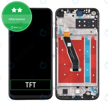 Huawei P40 Lite E - LCD zaslon + steklo na dotik + okvir (Midnight Black) TFT