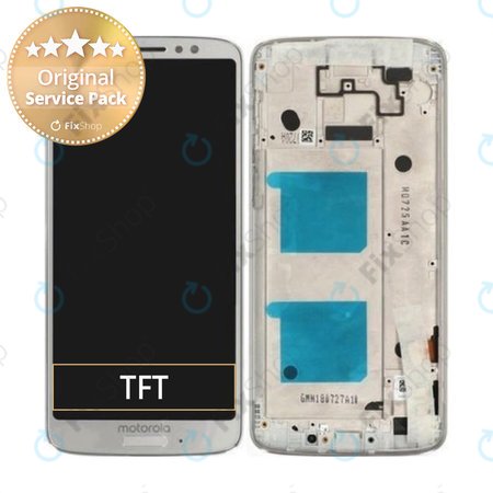 Motorola Moto G6 XT1925 - LCD zaslon + steklo na dotik + okvir (Silver) - 5D68C10108 Genuine Service Pack