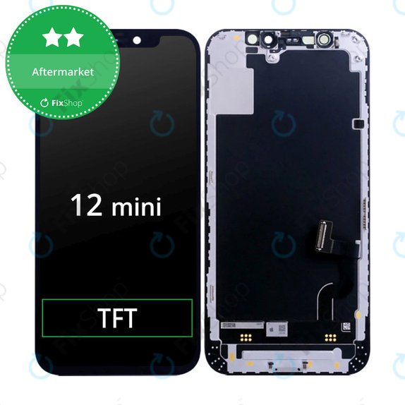 Zaslon In-Cell HD+ za iPhone 12 Mini, Steklo na dotik z okvirjem