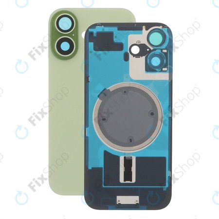 Apple iPhone 17 - Steklo zadnjega ohišja + Leča kamere + Kovinska plošča + Magsafe magnet (Sage)
