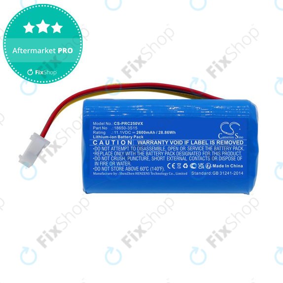 Baterija za CleanMate S460, Pure Clean PUCRC25, 2600mAh, Li-Ion, 11.1V, 18650-3S15, HQ