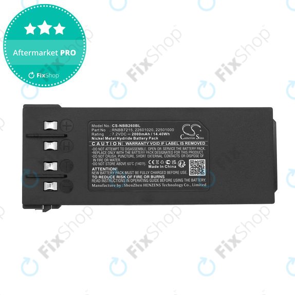 Baterija za Hiab 077 Hiduo, 088CL, 095, 2000mAh, Ni-MH, 7.2V, RNBB7215, 2.250.1000, HQ