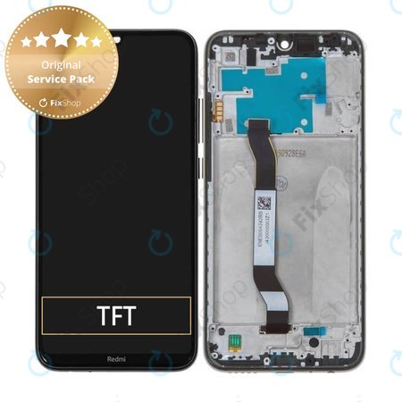 Xiaomi Redmi Note 8 - LCD zaslon + steklo na dotik + okvir (Space Black) - 5600050C3J00 Genuine Service Pack