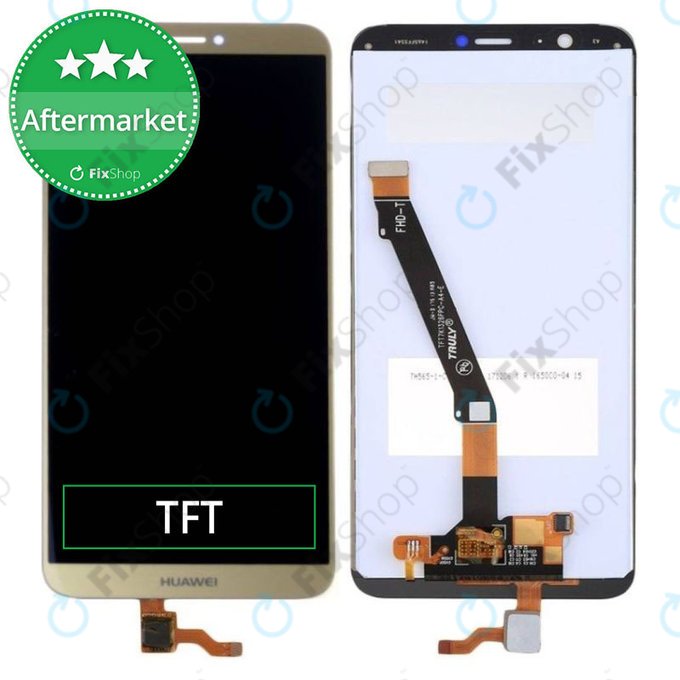 Huawei P smart - LCD zaslon + steklo na dotik (Gold) TFT