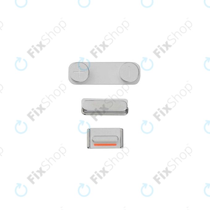 Apple iPhone 5S, SE - Gumbi za vklop + glasnost + tihi način (Silver)