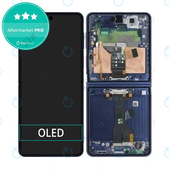 Samsung Galaxy Z Flip 7 F766B - LCD zaslon + steklo na dotik + okvir (Blue Shadow) OLED