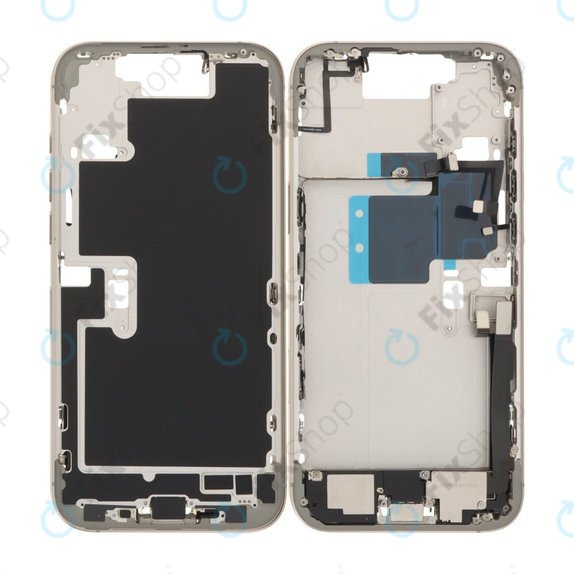 Apple iPhone 16 Pro Max - Srednji Okvir + Gumbi za Vklop, Glasnost in Kamero (Natural Titanium)
