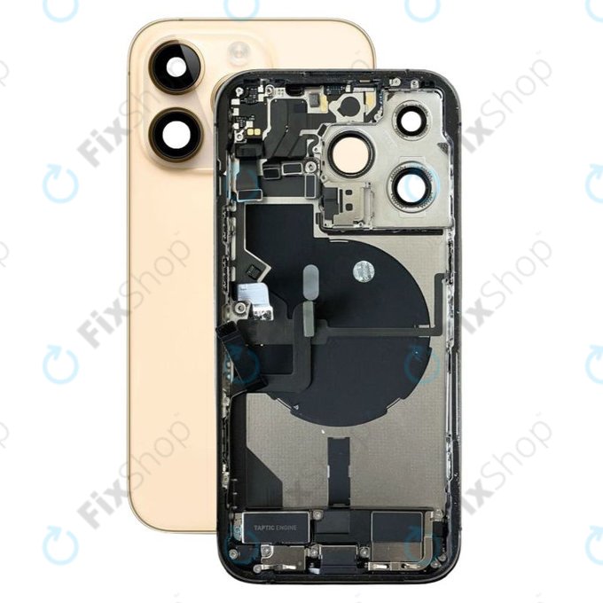 Apple iPhone 14 Pro - Zadnje ohišje z majhnimi deli (Gold)