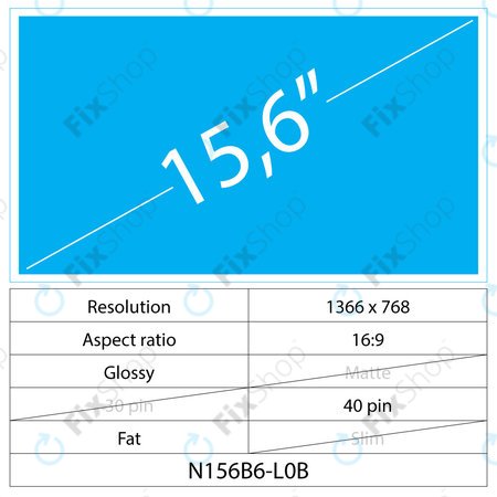 15.6 LCD Fat sijajni 40 pin HD
