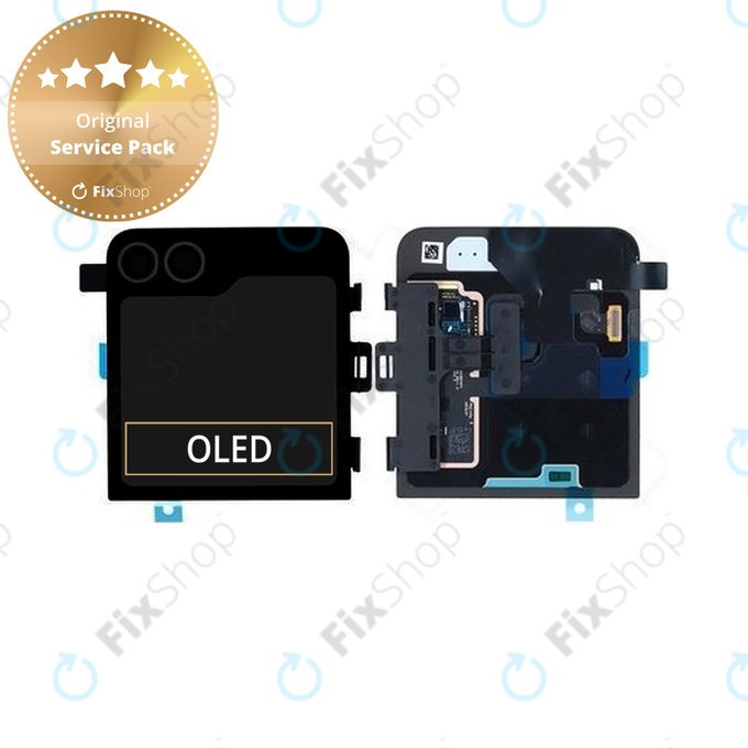 Samsung Galaxy Z Flip 6 F741B - LCD zaslon + steklo na dotik + okvir (zunanji) (Crafted Black) - GH97-30012E Genuine Service Pack