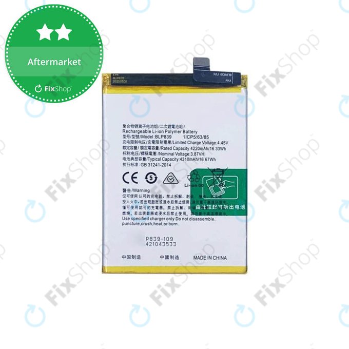 Oppo Reno 5 Z 5G - Baterija BLP839 4310mAh