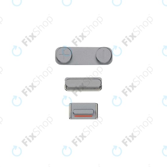 Apple iPhone 5S, SE - Power + Volume + Silent Mode Buttons (Space Gray)