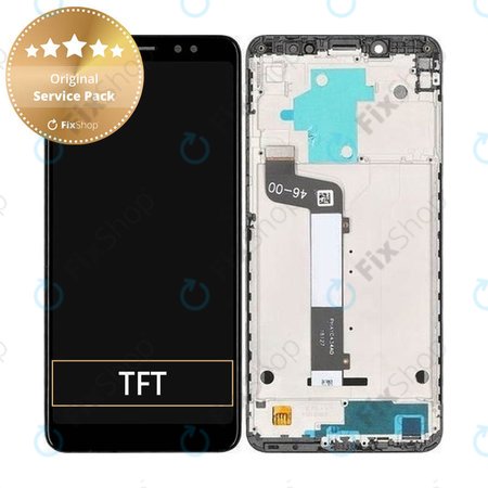 Xiaomi Redmi Note 5 Pro - LCD zaslon + steklo na dotik + okvir (Black) - 560610027033 Genuine Service Pack