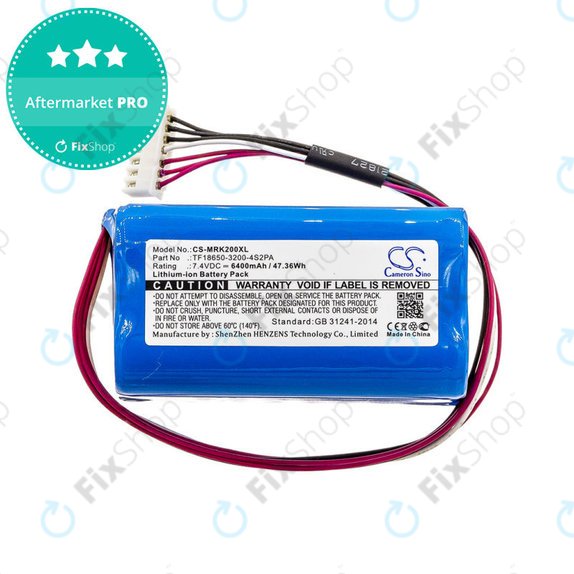 Baterija za Marshall Kilburn II, II V2, 6400mAh, Li-Ion, 7.4V, TF18650-3200-4S2PA, HQ