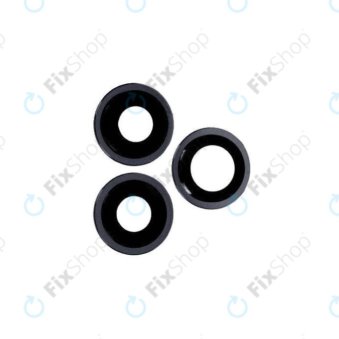 Apple iPhone 12 Pro Max - Steklo zadnje kamere z okvirjem (Graphite) - 3 kosi