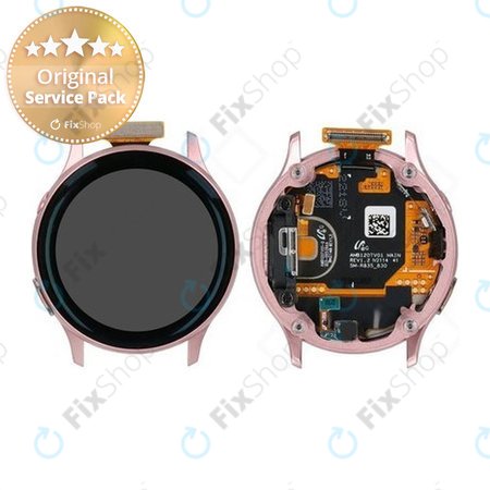 Samsung Galaxy Watch Active 2 40mm R830, R835 - LCD zaslon + steklo na dotik + okvir (Gold) - GH82-21104B Genuine Service Pack