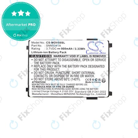 Baterija za Motorola V3688, V2188, L2000, V998+, 900mAh, Li-Ion, 3.7V, SNN5341A, HQ