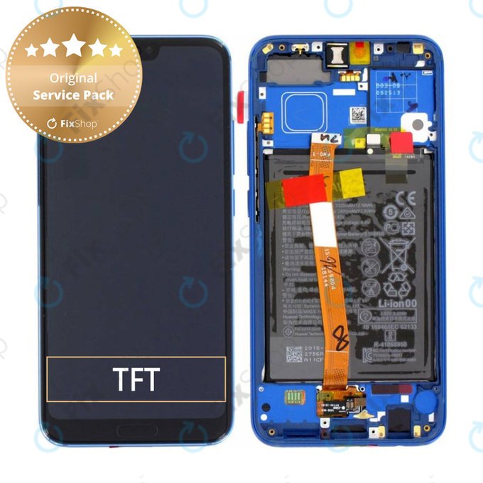 Huawei Honor 10 - LCD zaslon + steklo na dotik + okvir + baterija (Phantom Blue) - 02351XBP Genuine Service Pack