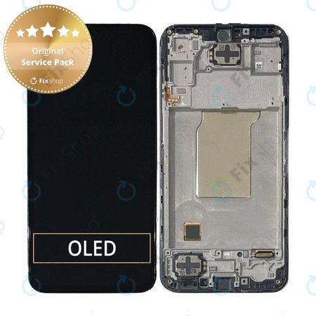 Samsung Galaxy M35 M356B - LCD zaslon + steklo na dotik + okvir (Black) - GH82-35001A Genuine Service Pack