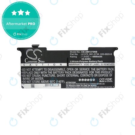 Apple MacBook Air 11" A1370 (Late 2010) - Baterija A1375 4800mAh HQ