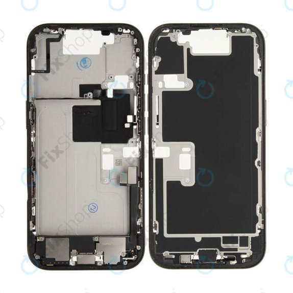 Apple iPhone 16 Pro - Srednji okvir + Gumbi za vklop + Glasnost (Black Titanium)